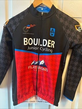 Panache Junior Cycling Jersey in Red, Black & Blue